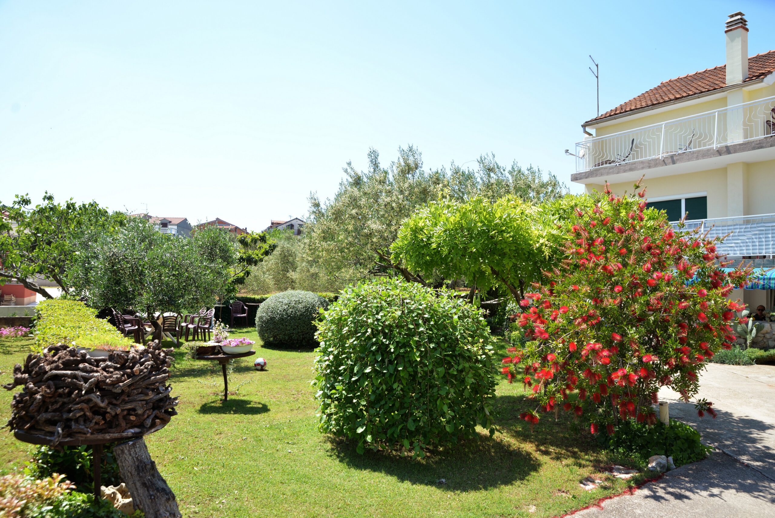 Nagrađeni vrt privatnog smještaja Vodice